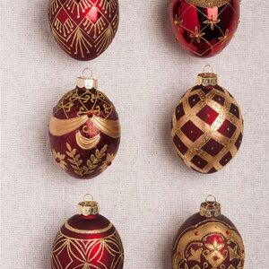 Set of six balsam hill ornaments